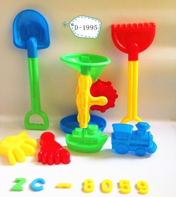 Baby playing in beach sand toy set children toy hourglass sand shovels sand machine tools