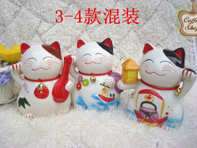 Money pot lucky cat ornaments creative Office opening move, the lucky cat gifts