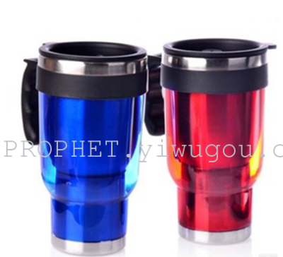 Wholesale-car stainless steel vacuum flask heating their Cup cars with electric hot water bottle