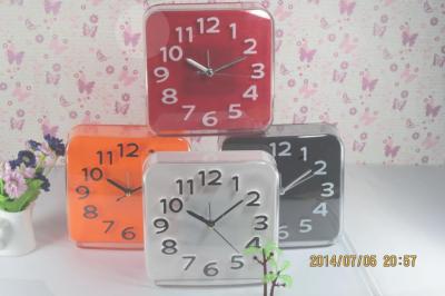 Simple Fashion Transparent Square Alarm Clock Home Decoration Generous Alarm Clock Factory Direct Sales Multi-Color Optional