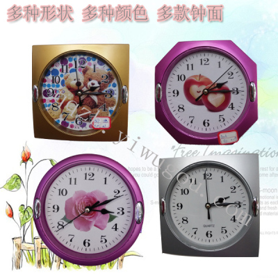 Simple Mini Cute Small Wall Clock Octagonal Round Square Variety Clock Dial Factory Direct Sales