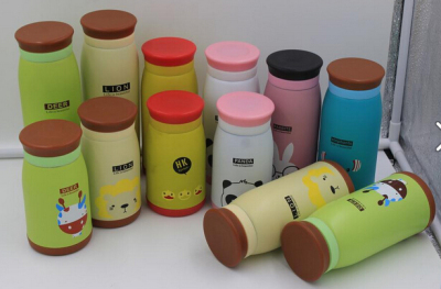 Large pot Cup mug with creative children lovely bottle thermos stainless steel ladies students holding pot