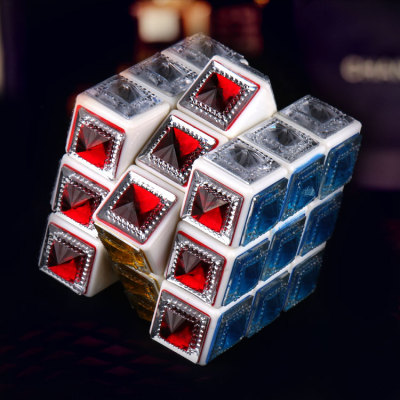 Ji zhou fantasy creative cube crystal flash gorgeous cube water diamond collection edition diamond cube