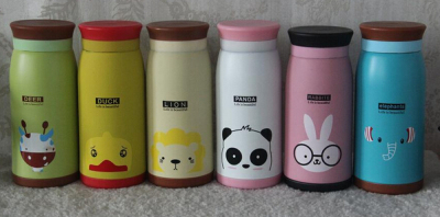 Medium pot Cup mug with creative children lovely bottle thermos stainless steel ladies students holding pot