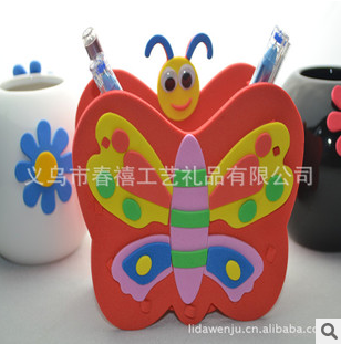 EVA spring Jubilee A5 Butterfly pen children's homemade DIY pencil cartoon pen holder