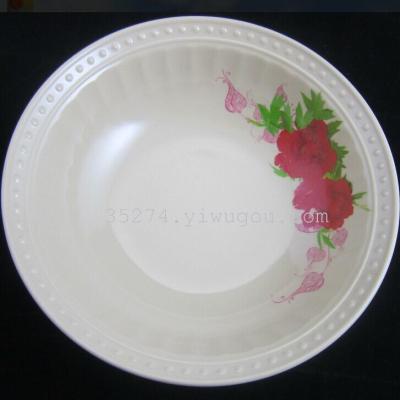 Qing Yuan melamine Dinnerware melamine Dinnerware-beige straight Bowl 9 inch edge product inventory