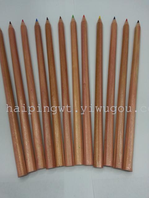 木质彩铅 原木色彩笔 杨木软化彩笔 3.0高A彩芯铅笔