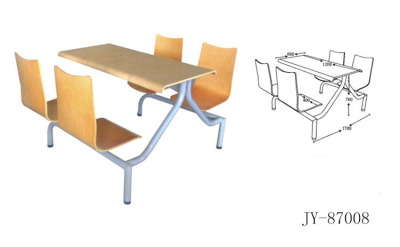 Jy - 87008 four - seat KFC table paint table multi - layer board, veneer