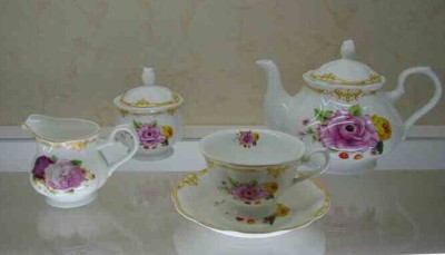 Heat-resistant ceramic pot flower teapot Tea Cup gift set coffee pot