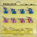 LIANQIU plastic copper lock 20mm*12 padlock blister card