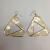 2015 gold imitation electroplating shell earrings triangle color effect exaggerated earrings fashion jewelry