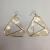 2015 gold imitation electroplating shell earrings triangle color effect exaggerated earrings fashion jewelry