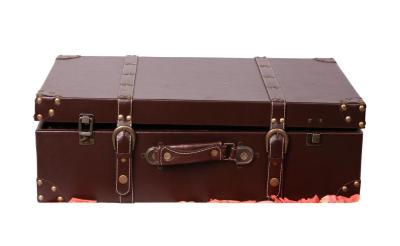 Vintage Leather Suitcase Two-Piece Set