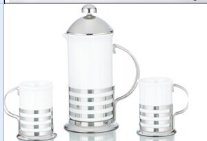 Ceramic stainless steel tea infuser coffee set gift