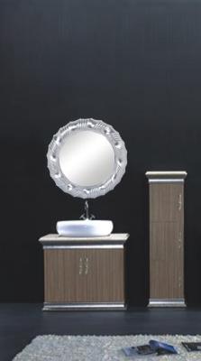 Selling high-end PU-style frames the entrance mirror round bathroom mirror