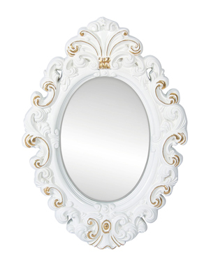 Waterproof bathroom mirror European continental Pu picture frame mirror decorative mirrors oval mirror wall mirror