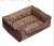 Fashion pet Leopard square fall/winter warm dog's litter of Teddy bear dog bed sofa wholesale