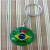 Crystal color printing round key ring