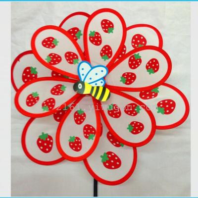 Double Strawberry cloth windmills double cloth printing two color printing cost double cloth windmills