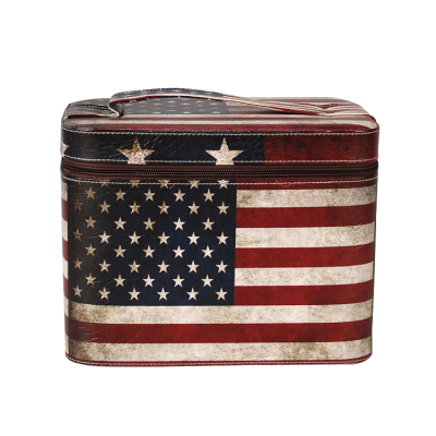 Storage box American star flag waterproof portable cosmetic box home car accessories box