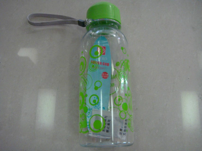 Green glass bottle