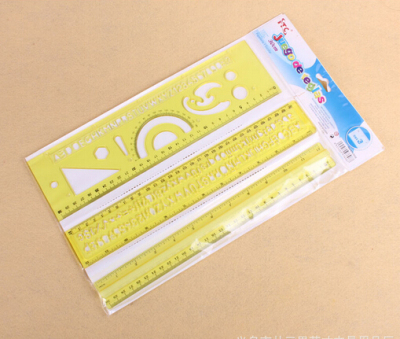 Factory Direct Sales Supplies Various Student Stationery Environmental Protection Plastic Ruler Sets