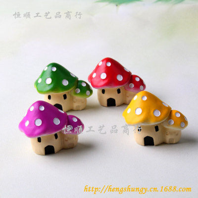 Zakka grocery Aegean mini-House of micro-landscape accessories mushroom house decorations