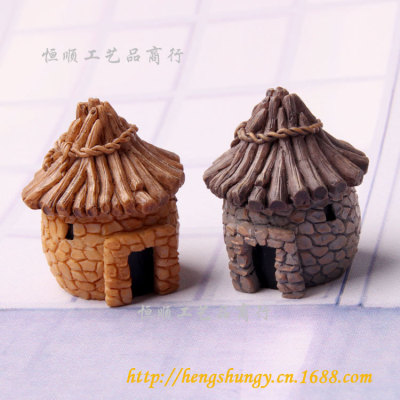 MOSS micro landscape ornaments small pastoral huts DIY assembled Tchotchkes Castle shoot props