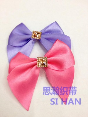 8 points polyester tape stick drill bowknot dress hair decoration home decoration bowknot color can be mixed batch