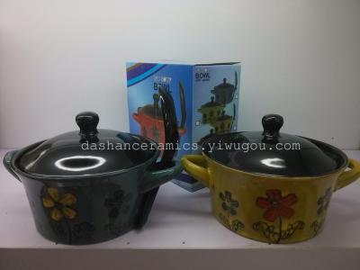 Stamped with matching spoon glaze ceramic bowl hand painted soup bowls an individual color gift box