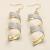 Spiral shaped exaggerated iron plating yarn earrings silver onion powder paste earrings earring