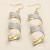 Spiral shaped exaggerated iron plating yarn earrings silver onion powder paste earrings earring
