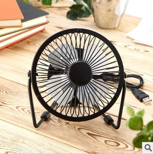 USB fan iron metal big fan aluminum leaf small fan 4 inch mini fan