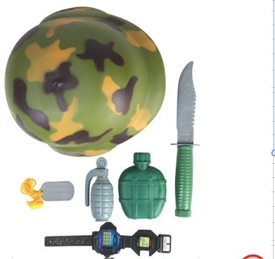Military hat, military children's toys set