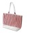 Stripe grommet shopping bag