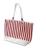 Stripe grommet shopping bag