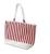 Stripe grommet shopping bag