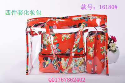 2015 Korean super type Xiekua package four piece cosmetic bag bag