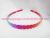 Yiwu industry with new rainbow-colored plastic headband heart children's headgear glitter headband