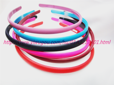 0.8 cm fluorescent plastic headband elastic rubber paint for children new good Mong Kok hairpin jewelry