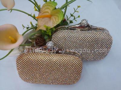 A diamond evening bag new luxury bridal party clutch bag banquet packages in Europe and tide women's Crossbody