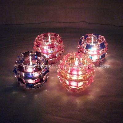 Stained glass candle holder-style romantic candlelit candlestick Plaid candlestick creative home decorations