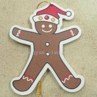 Manufacturers supply Christmas wood hanging decorations Christmas wood ornaments Christmas snowman Christmas wooden ornaments