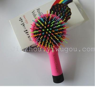 Eye Candy Rainbow comb Salon airbag massage curly hair straight hair combed anti-static magic comb