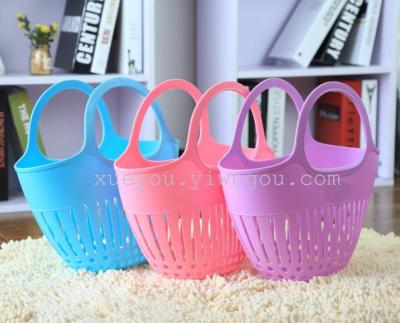 Hollow plastic shopping basket fruit baskets popular bath baskets storage baskets