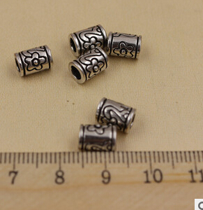 Silver accessories wholesale bracelet S925 sterling silver Thai beads Crystal bead retro columns