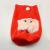 Red POLY VELOUR elderly face flannel Christmas bag