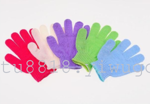 1525 Magical Exfoliating Rub Free Bath Gloves Five Finger Gloves Rubbing Mud Bath Towel Elastic Five Finger Bath Gloves