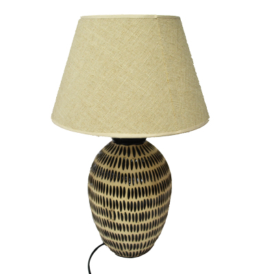 Beige Black Dot Ceramic Table Lamp Home Decoration Creative Household Supplies