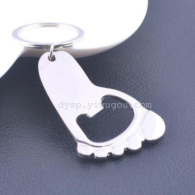 Manufacturers direct creative gifts offer metal foot opener key chain